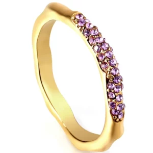 Purple Crystals Ring